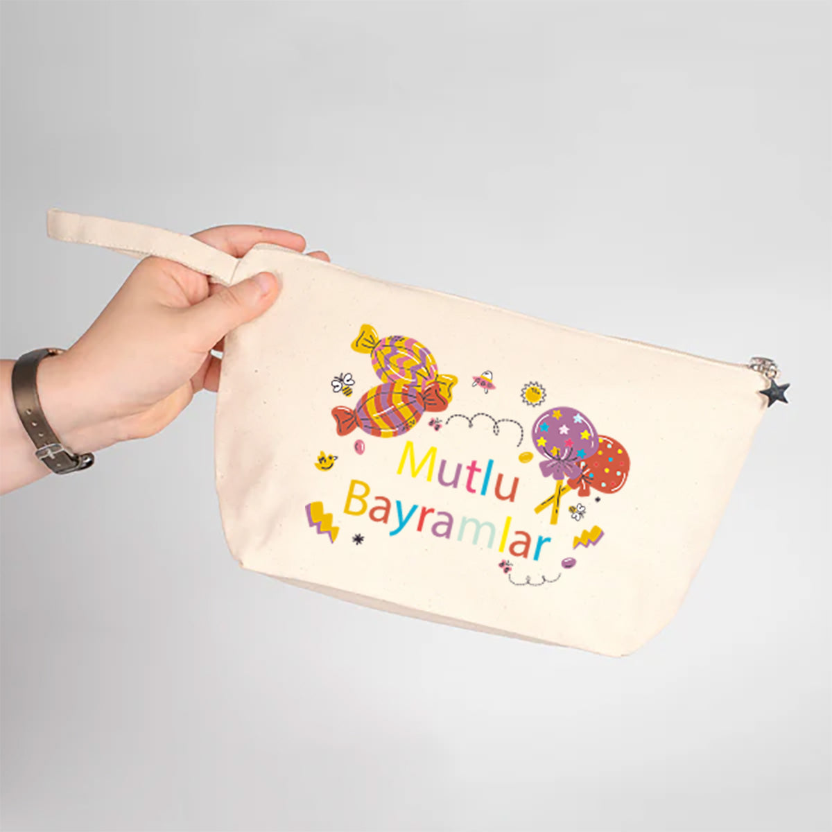 25x15x6 cm Kanvas Kalemlik Körüklü - Bayram Hediyesi