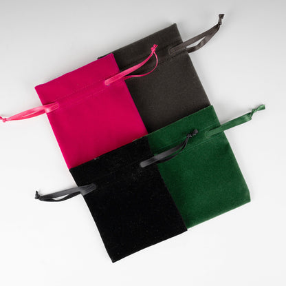 Kadife Gül Kese 10x13 cm - Antrasit (Özelleştirilebilir)