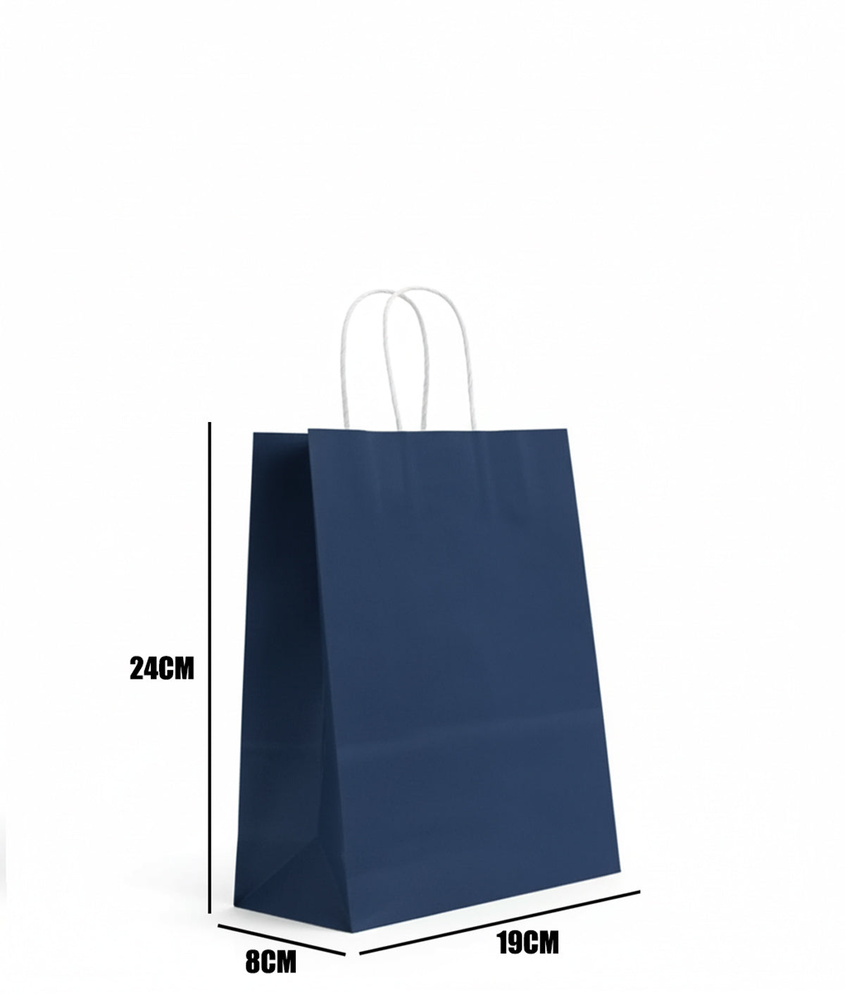 Burgu Saplı Renkli Kraft Kağıt Çanta Min 1000 Adet