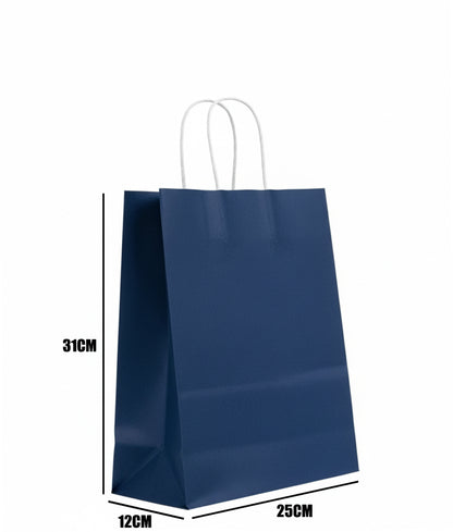 Burgu Saplı Renkli Kraft Kağıt Çanta Min 1000 Adet