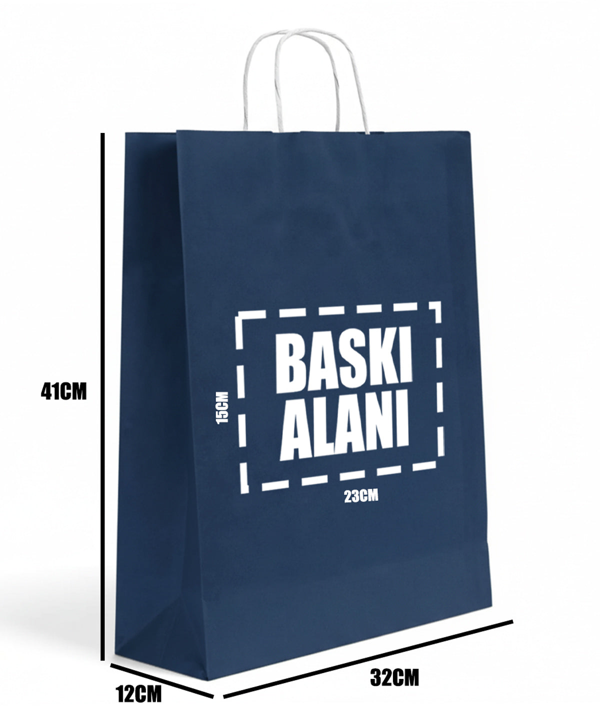 Burgu Saplı Renkli Kraft Kağıt Çanta Min 1000 Adet(Özelleştirilebilir)