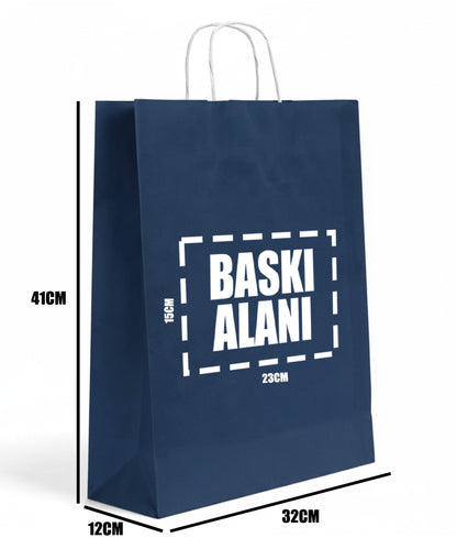 Burgu Saplı Renkli Kraft Kağıt Çanta Min 1000 Adet(Özelleştirilebilir)