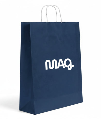 Burgu Saplı Renkli Kraft Kağıt Çanta Min 1000 Adet(Özelleştirilebilir)