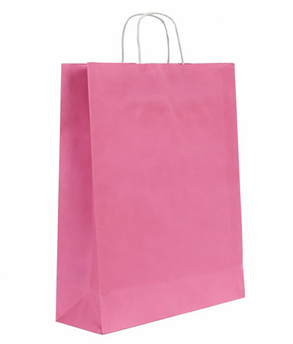 Burgu Saplı Renkli Kraft Kağıt Çanta Min 1000 Adet