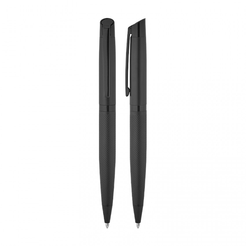 Siyah klipsli metal tükenmez kalem – promosyon amaçlı, metal gövdeli, klipsli kalem