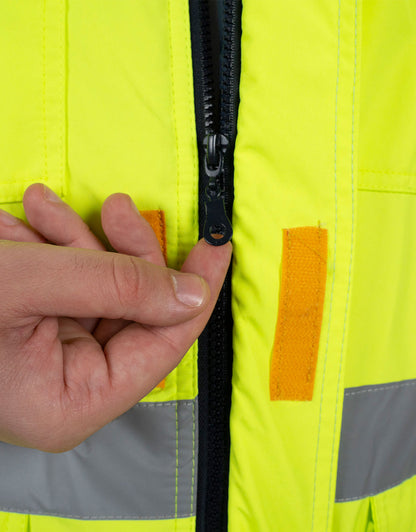 Kapitoneli Reflektörlü Yelek | Sarı (Özelleştirilebilir)