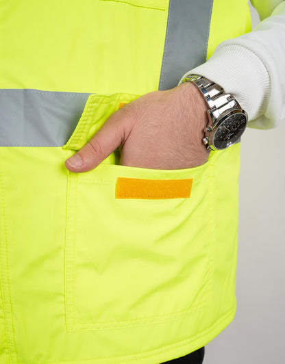 Kapitoneli Reflektörlü Yelek | Sarı (Özelleştirilebilir)