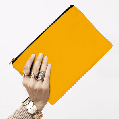 Prime Clutch-Metal Fermuar Çanta (25x18) Sarı