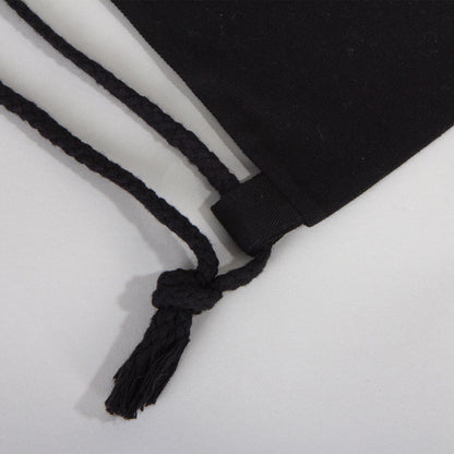 Gabardin Siyah Bez Sırt Çantası 40x50 cm (Büyük Boy)