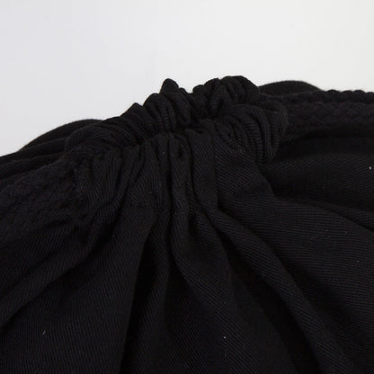 Gabardin Siyah Bez Sırt Çantası 40x50 cm (Büyük Boy)