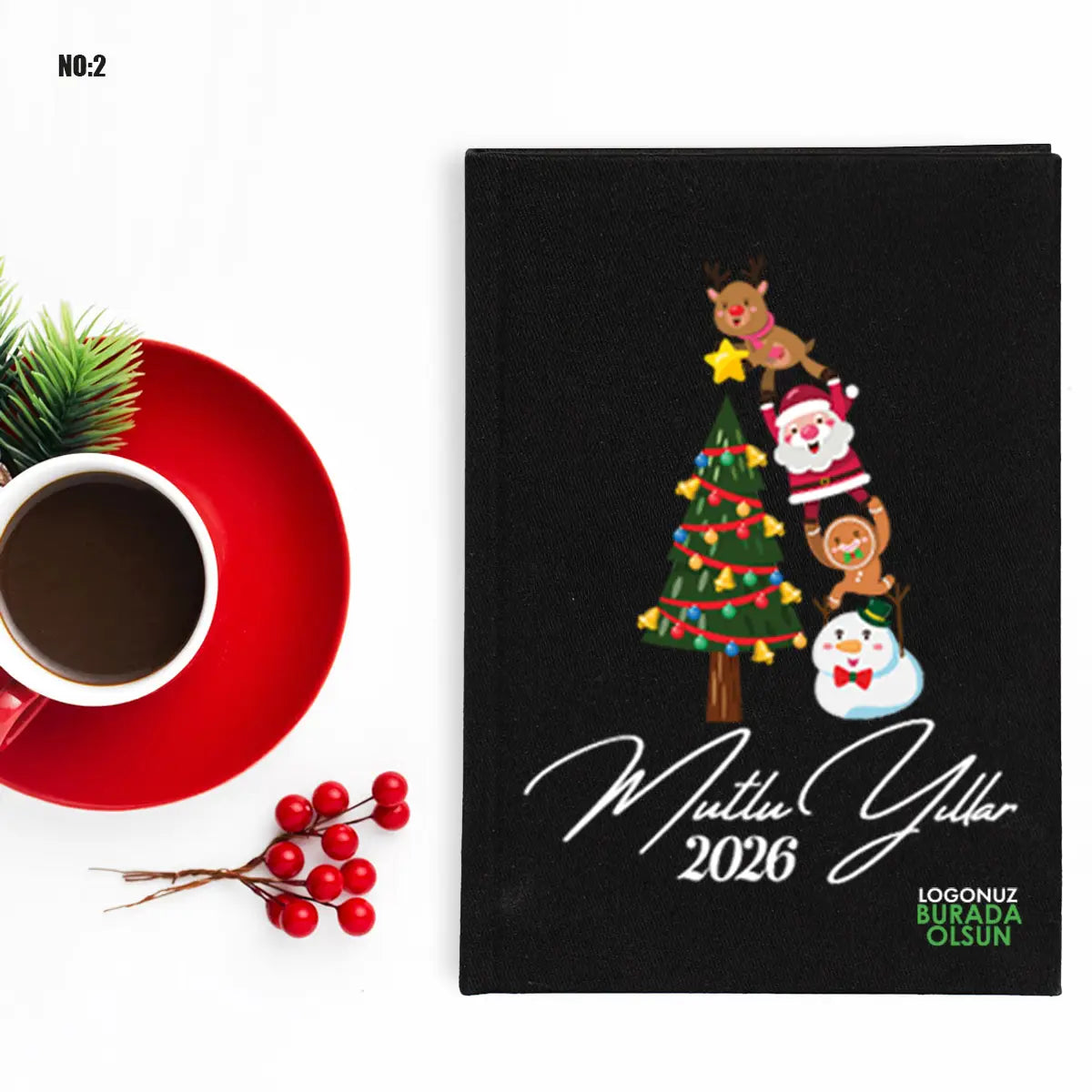 Yılbaşına Özel Baskılı Kanvas Defter (Özelleştirilebilir)