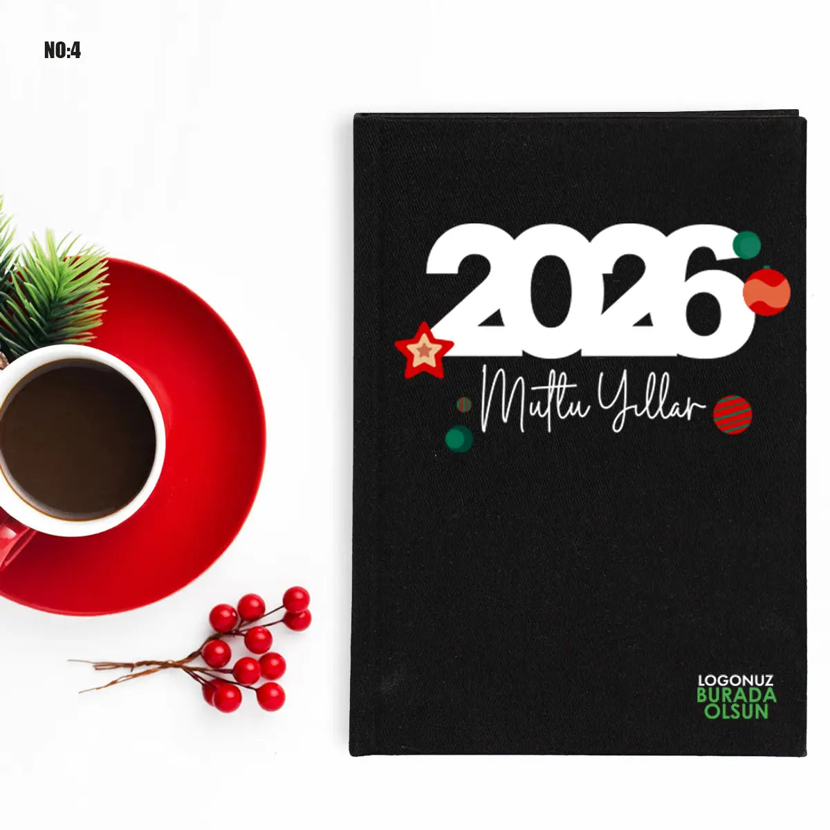 Yılbaşına Özel Baskılı Kanvas Defter (Özelleştirilebilir)