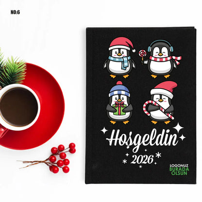 Yılbaşına Özel Baskılı Kanvas Defter (Özelleştirilebilir)