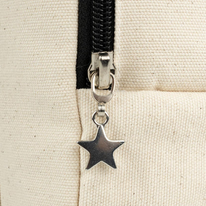 Siyah VIP Kanvas Sırt Çantası - Ön ve Yan Cepli (Özelleştirilebilir)