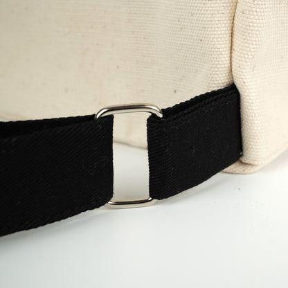 Siyah VIP Kanvas Sırt Çantası - Ön ve Yan Cepli (Özelleştirilebilir)