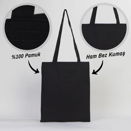 Ham Bez Fuar Çantası Siyah Renk 35x40 cm