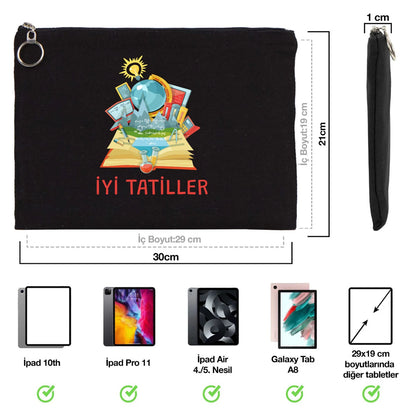 Karne Günü Özel Portföy Çanta – Siyah 30×21 cm (Astarlı, Özelleştirilebilir)