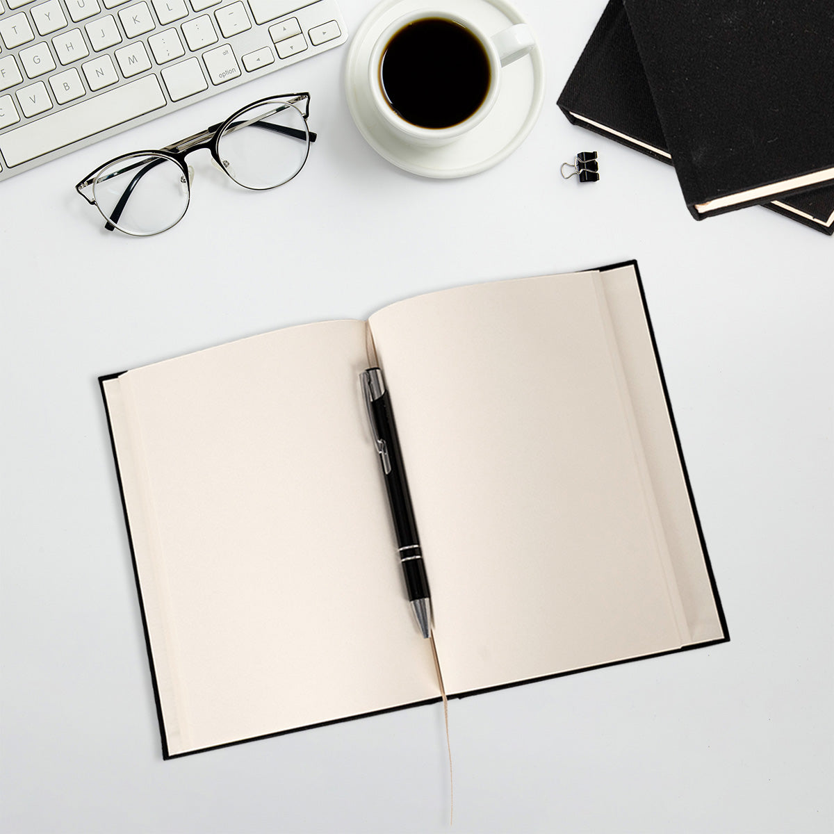 Toptan Siyah Kanvas Defter - 14x20 cm - Şirketlere Özel Logo Baskısı - Çizgisiz (Özelleştirilebilir) - istepromosyon.com