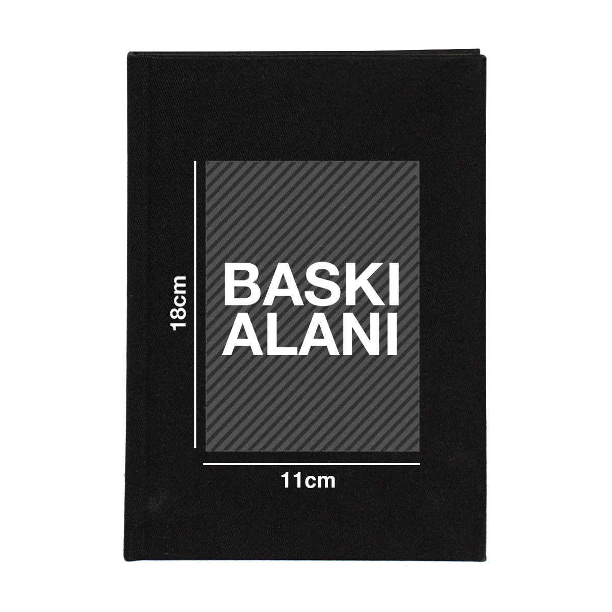 Toptan Siyah Kanvas Defter - 14x20 cm - Şirketlere Özel Logo Baskısı - Çizgisiz (Özelleştirilebilir) - istepromosyon.com