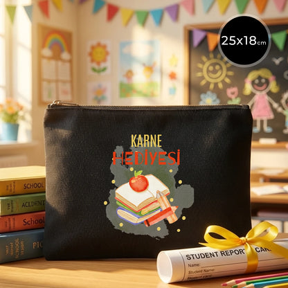 Karne Günü Desenli Siyah Prime Clutch – Metal Fermuarlı 25×18 cm