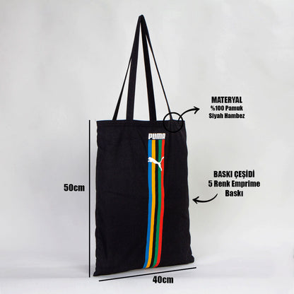 Siyah Promosyon Bez Çanta - Ayakkabı Torbası