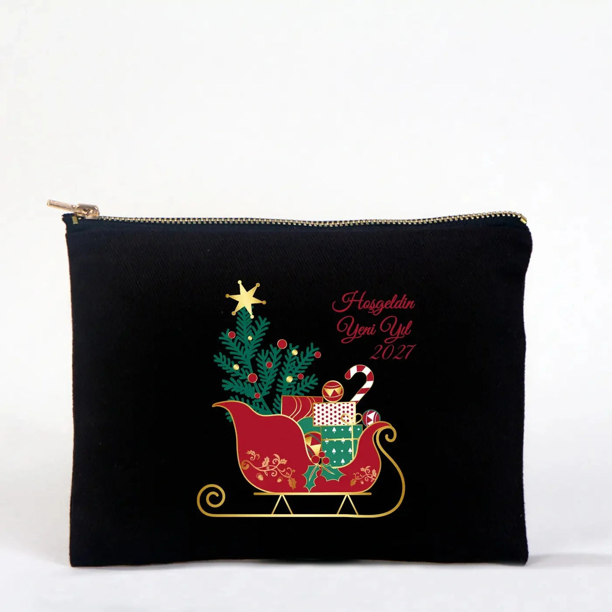 Yılbaşı Star Clutch 21x15 Siyah - Metal Fermuar (Özelleştirilebilir) - görsel 6