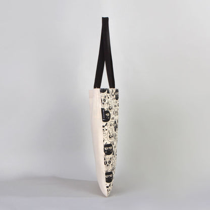 Bammerz Gabardin Siyah Kulp 35X40 cm 'Meow' Kedili Çanta