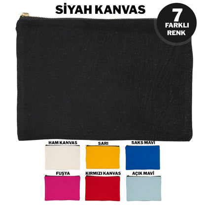 Prime Siyah Clutch - Metal Fermuarlı - 25x18 (özelleştirilebilir)