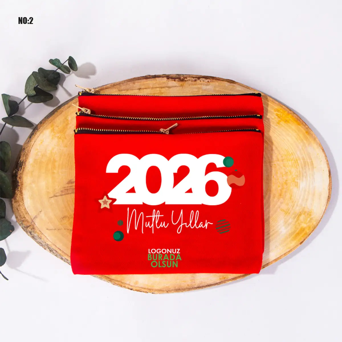 Yılbaşı Baskılı Renkli Clutch Çanta - Metal Fermuarlı 21x15cm (Özelleştirilebilir)