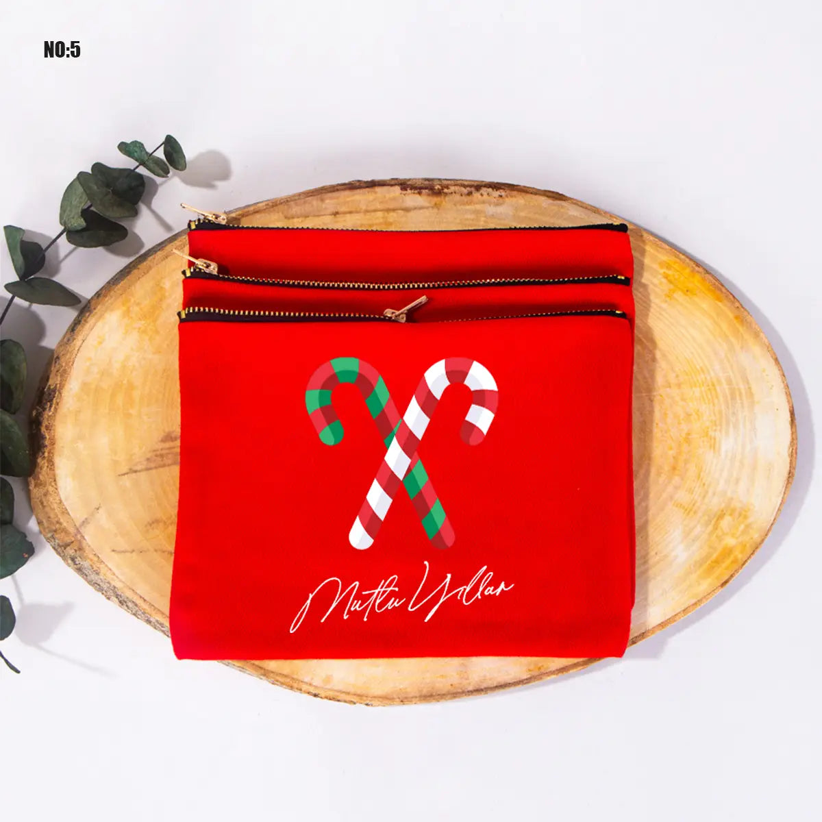 Yılbaşı Baskılı Renkli Clutch Çanta - Metal Fermuarlı 21x15cm (Özelleştirilebilir)