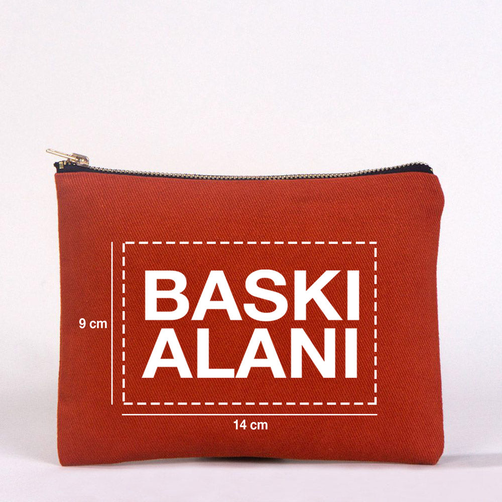 Star Clutch 21x15 Kiremit - Metal Fermuar (Özelleştirilebilir) - istepromosyon.com