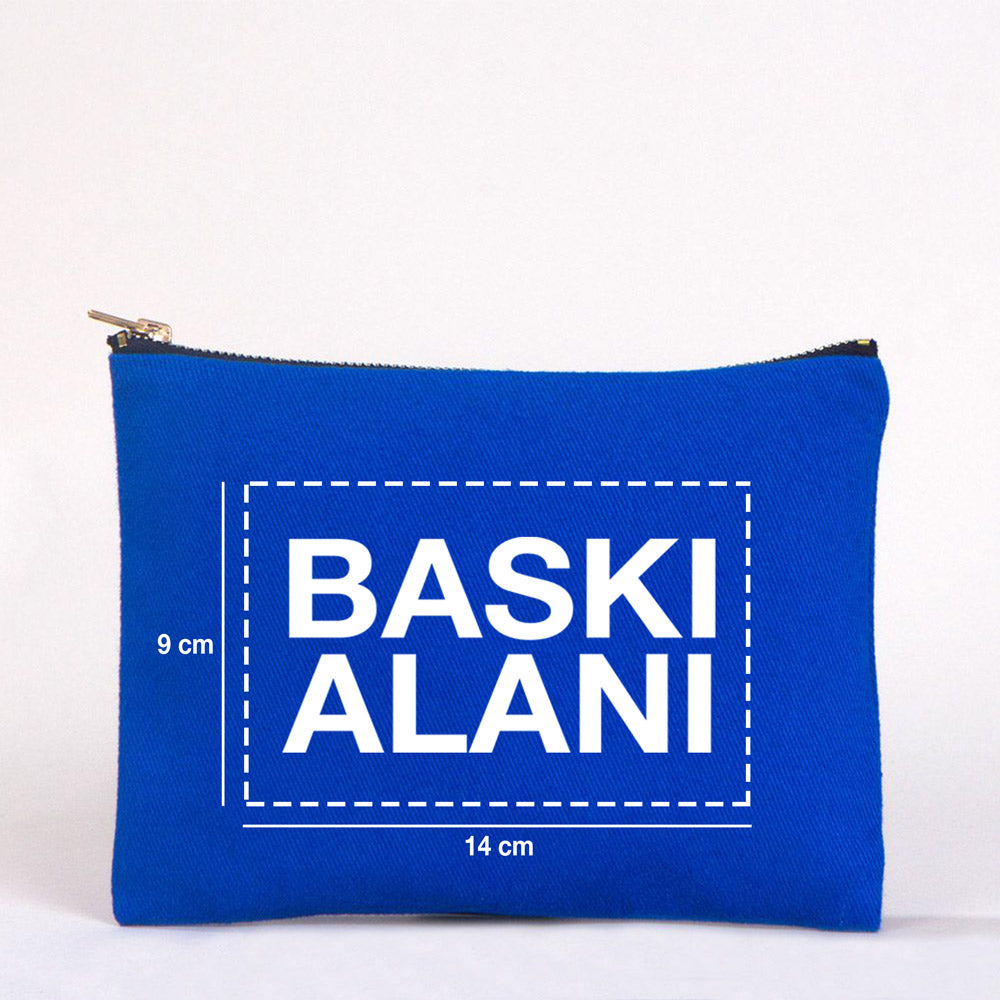 Star Clutch 21x15 Saks Mavi - Metal Fermuar (Özelleştirilebilir) - istepromosyon.com