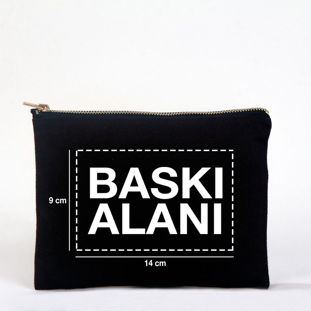 Star Clutch 21x15 Siyah - Metal Fermuar (Özelleştirilebilir) - istepromosyon.com