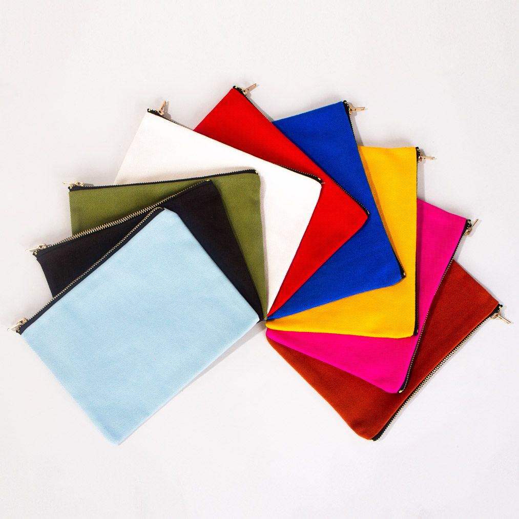 Star Clutch 21x15 Saks Mavi - Metal Fermuar (Özelleştirilebilir) - istepromosyon.com