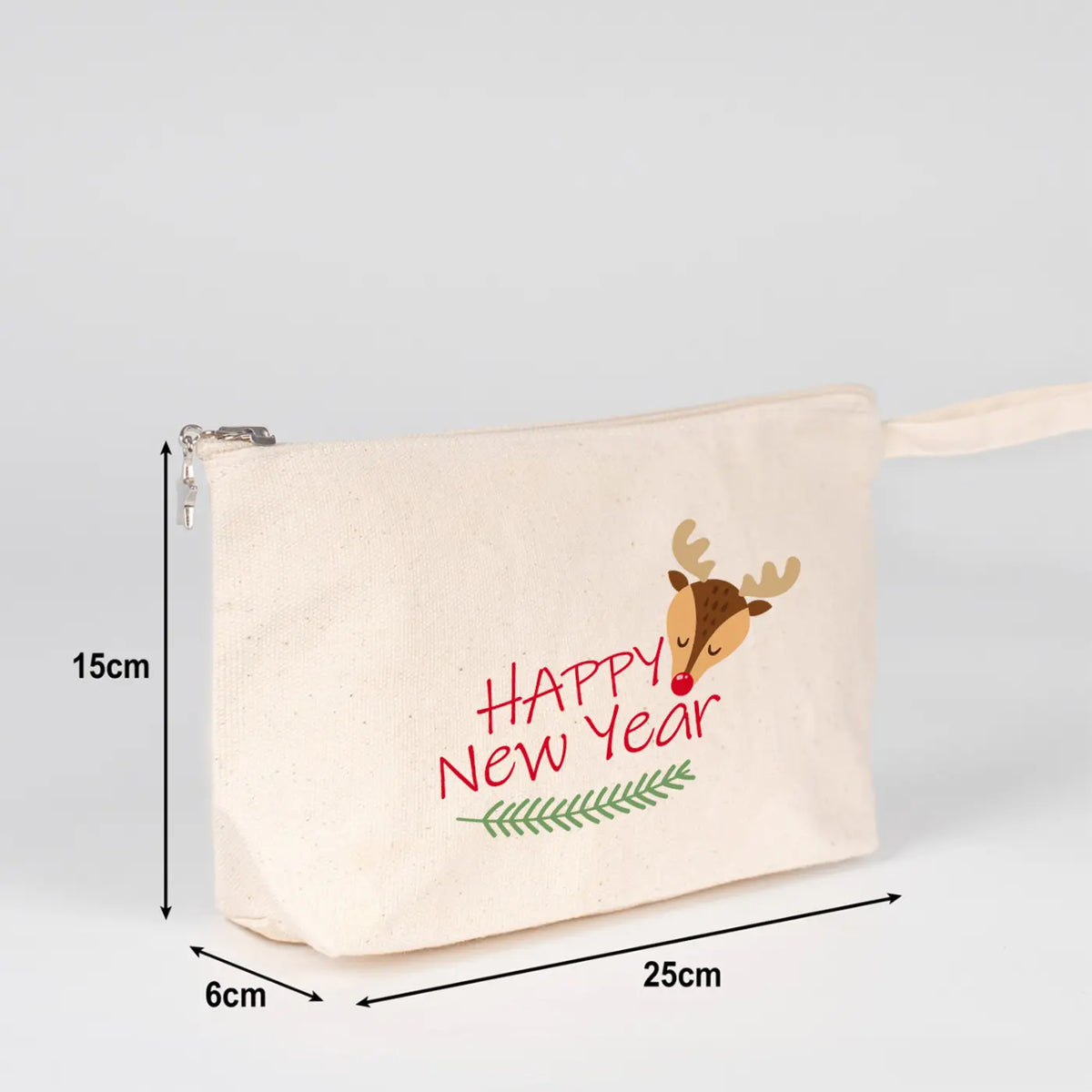 Yılbaşı Özel Kanvas Clutch - Körüklü 25x15x6 cm (Özelleştirilebilir) - yakın çekim