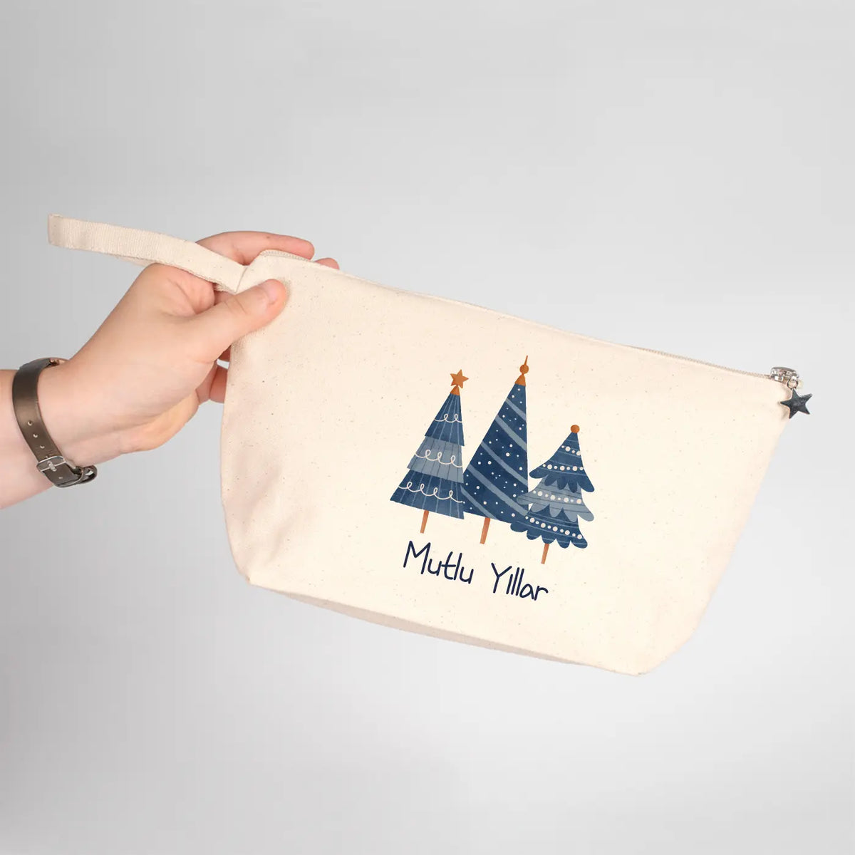 Yılbaşı Özel Kanvas Kalemlik/Clutch - Körüklü 22x12x5 cm (Özelleştirilebilir) - görsel 6