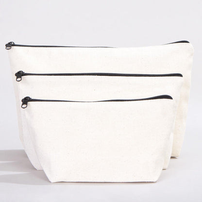 Kanvas Makyaj Çantası - Alttan Körüklü 22x12x7 cm