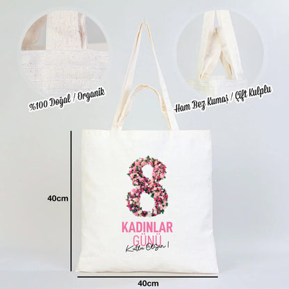 40x40 Ham Bez Model Günlük Hediyelik Kullanım - Kadınlar Günü