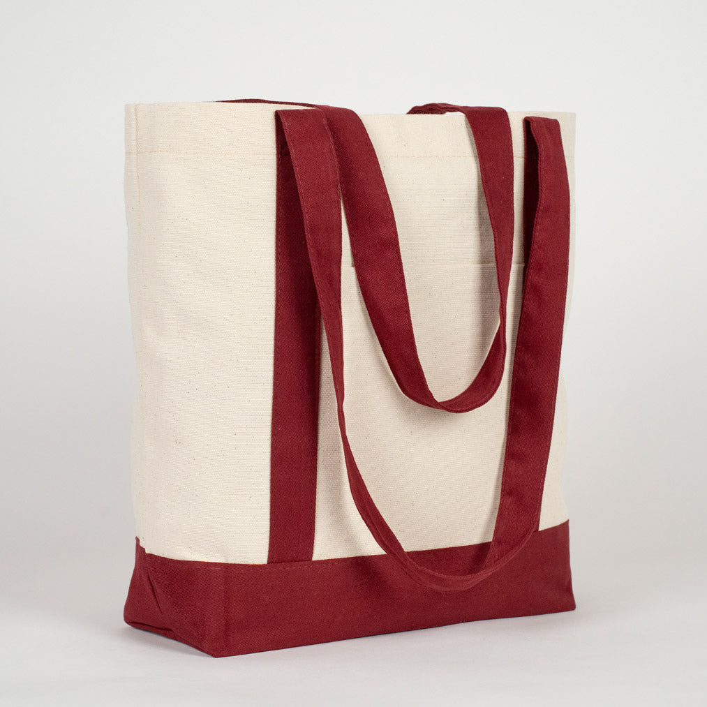 Yılbaşı Özel Bordo Kulplu Trend Kanvas Çanta 40x35x12 cm – Özelleştirilebilir - görsel 9