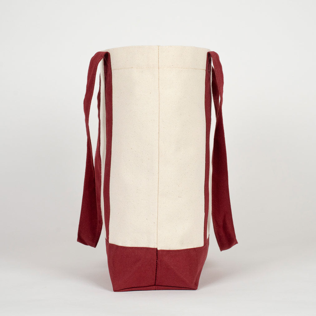 Yılbaşı Özel Bordo Kulplu Trend Kanvas Çanta 40x35x12 cm – Özelleştirilebilir - görsel 10