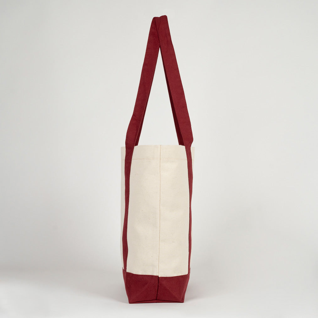 Yılbaşı Özel Bordo Kulplu Trend Kanvas Çanta 40x35x12 cm – Özelleştirilebilir - görsel 11