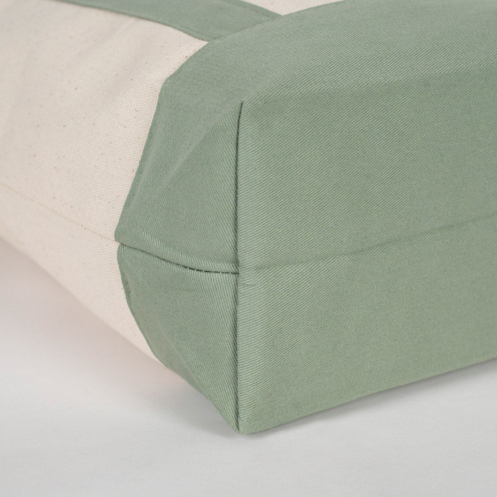 Trend Kanvas Çanta 40x35x12cm -Mint Yeşili Renkli Kulp