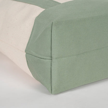 Trend Kanvas Çanta 40x35x12cm -Mint Yeşili Renkli Kulp