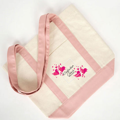 40x35x12 cm Trend Kanvas Çanta Pembe Kulp - Kadınlar Günü Hediyesi