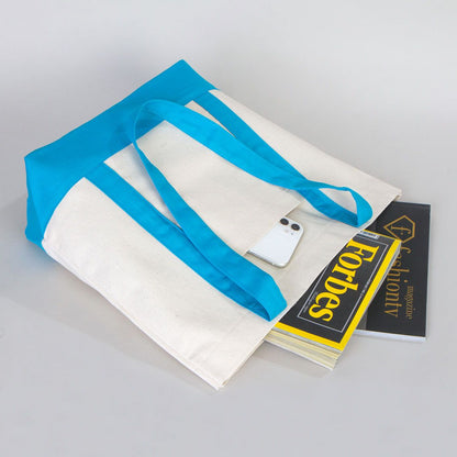 Yılbaşı Trend Kanvas Çanta 40x35x12cm - Renkli Kulp (Özelleştirilebilir)