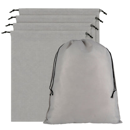 Ultrasonik Gri Tela Kese 35x45 cm – İp Büzgülü Ayakkabı ve Çamaşır Torbası