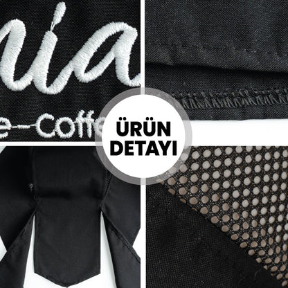 Baskılı Premium Unisex Fileli Siyah Aşçı Bonesi