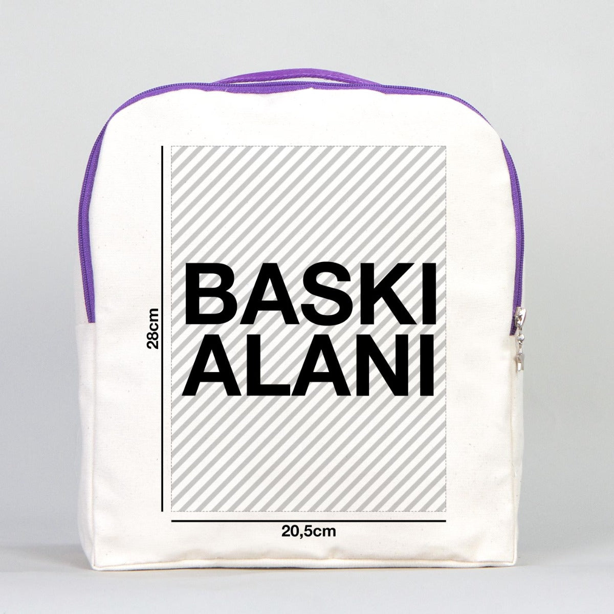 Mor VIP Kanvas Sırt Çantası (Özelleştirilebilir)