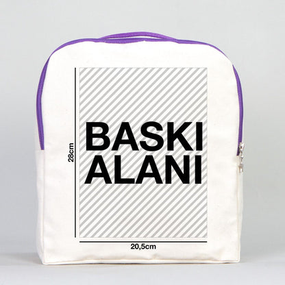 Mor VIP Kanvas Sırt Çantası (Özelleştirilebilir)