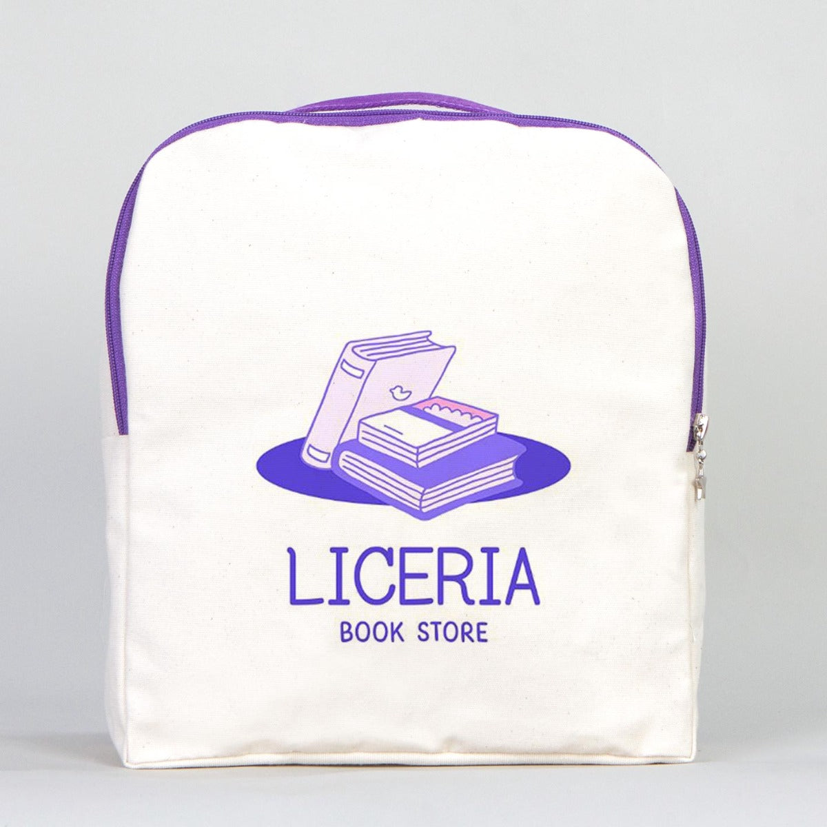 Mor VIP Kanvas Sırt Çantası (Özelleştirilebilir)